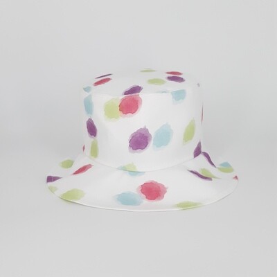 Bucket hoed met pastel vlekken- mt 57