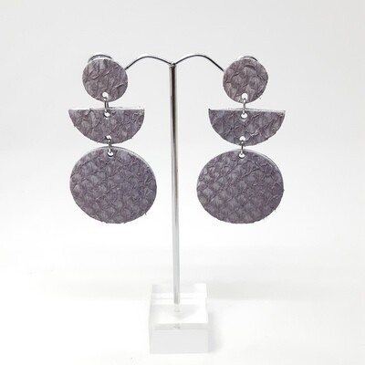 Oorbellen sterrenbeeld Sagittarius/Boogschutter (22 nov-21 dec) lavendel paars visleder