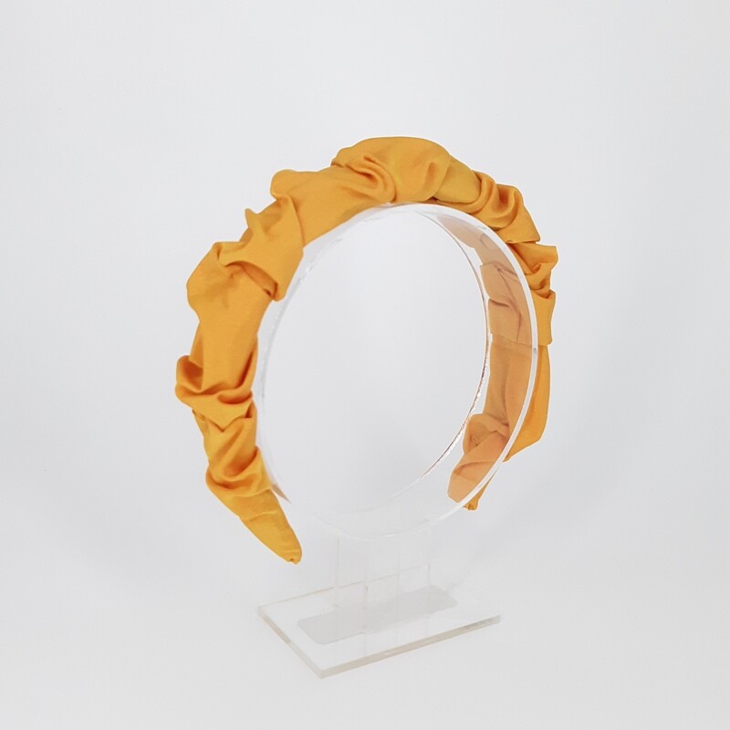 Crunchie diadeem in oranje taft