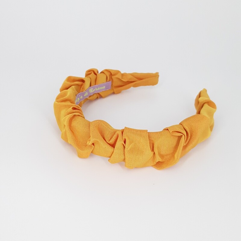Crunchie diadeem in oranje taft