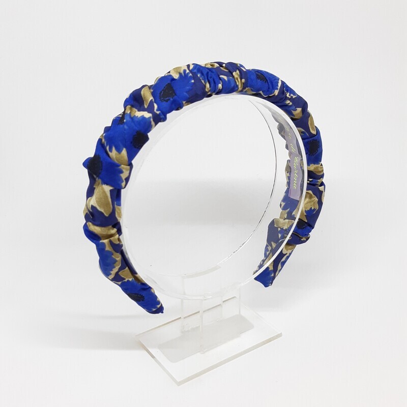 Scrunchie diadeem in zijde (koningsblauw & licht blauw) Crunchie diadeem in zijde (koningsblauw & licht blauw)