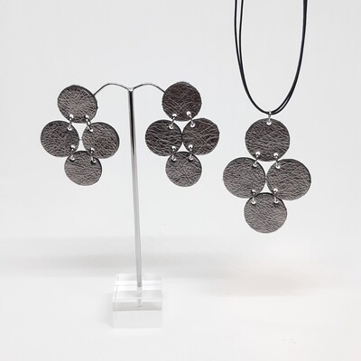 Juwelen set sterrenbeeld Pisces/Vissen (19 feb-20 maart) - zilver lakleder