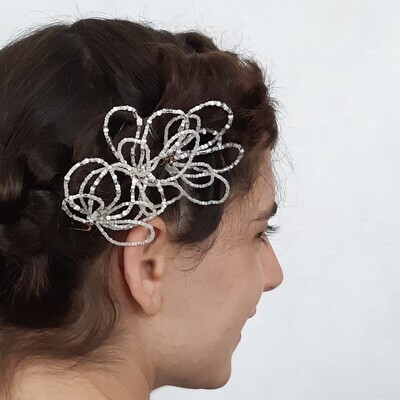 Haarpins - set van 3 pins - met gemengde witte parels