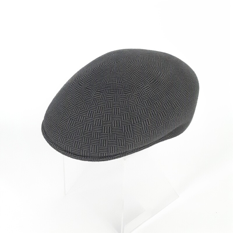 Ascot pet in wolvilt - grijs met print