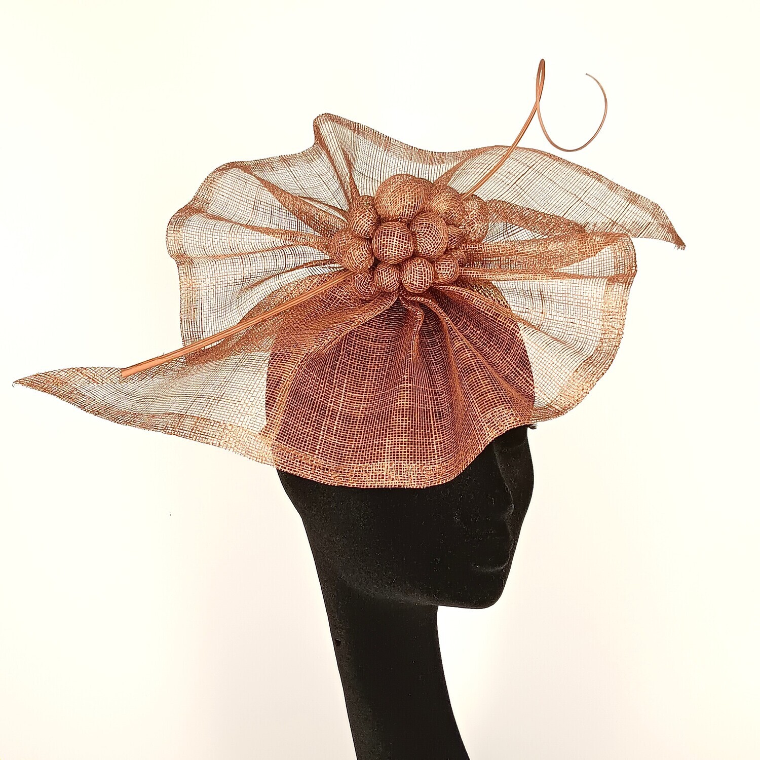Fascinator - model Eliane - koper-L