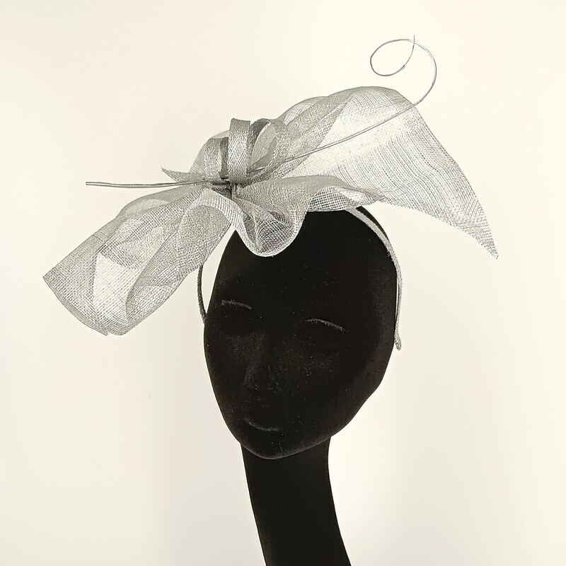 Fascinator - model Eliane - zilver-S