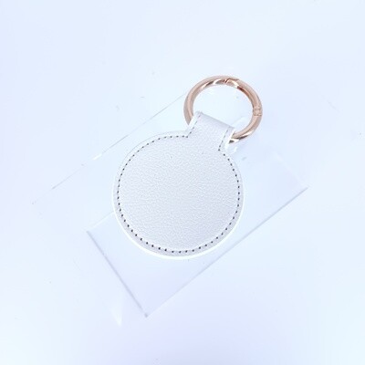 Lederen porte-chapeau met magneet - wit