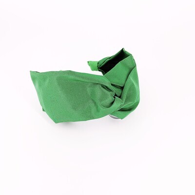 Diadeem in taft - breed - groen