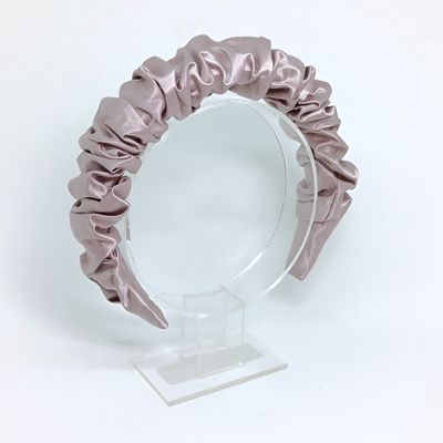Scrunchie diadeem in satijn - oud roos