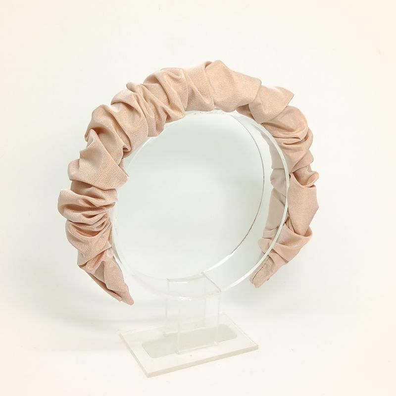 Scrunchie diadeem - licht beige
