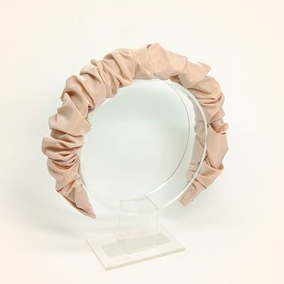 Scrunchie diadeem - licht beige