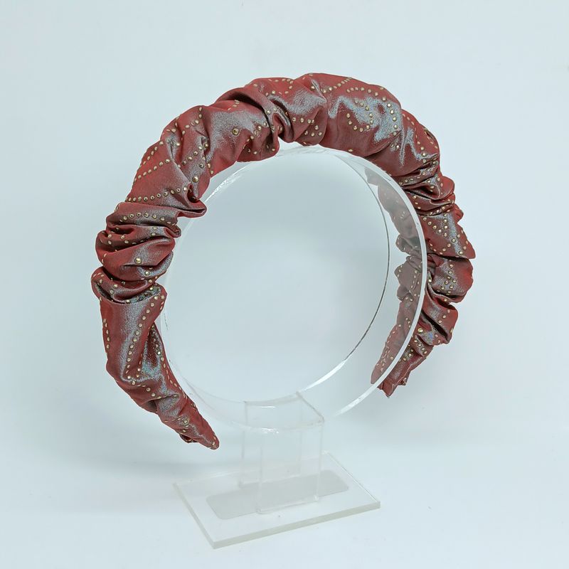 Scrunchie diadeem - rood bruine taft Scrunchie diadeem - rood bruine taft