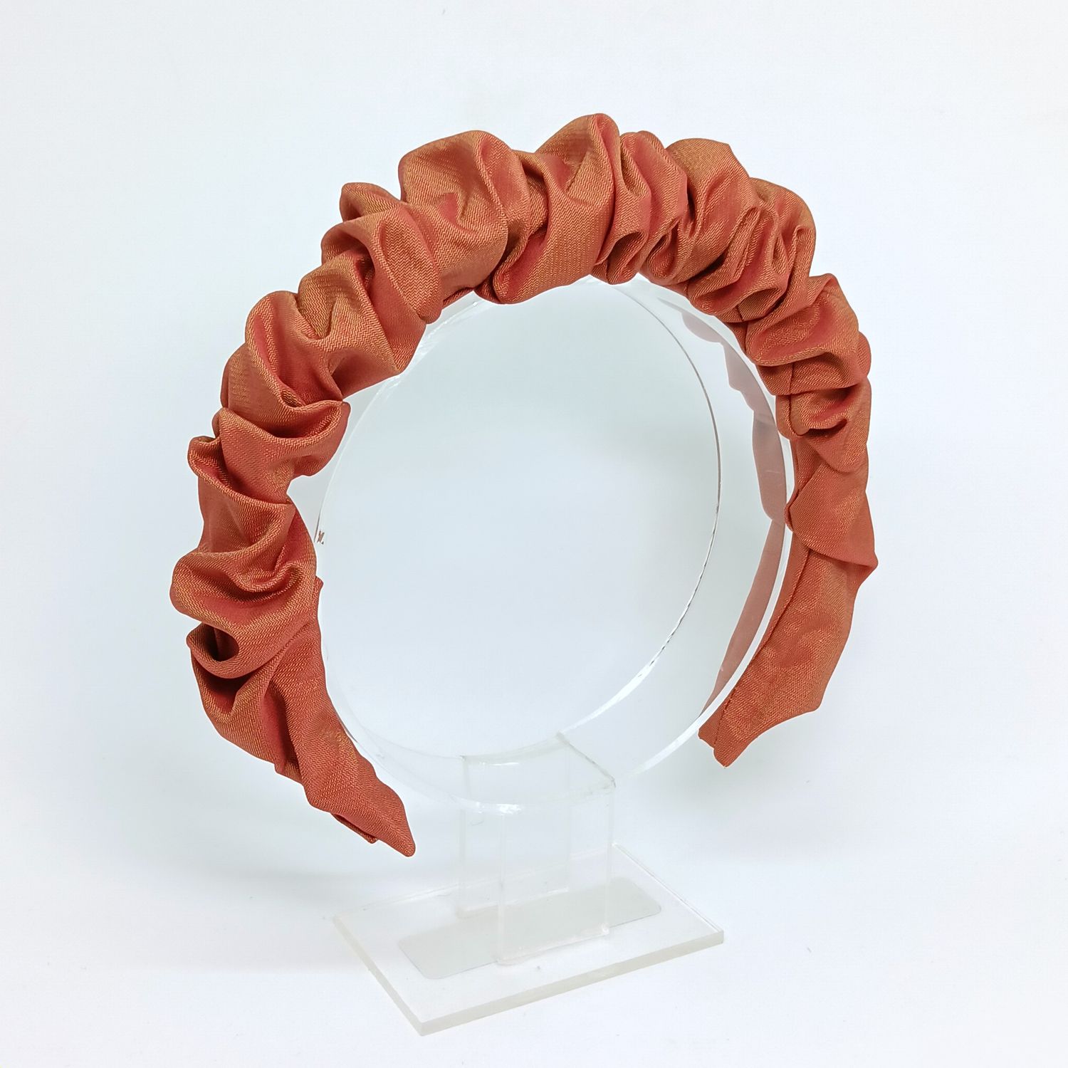 Scrunchie diadeem - oranje-bruin