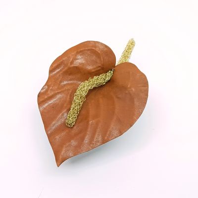 Broche - Anthurium (cognac)