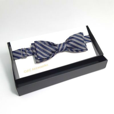 Vlinderdas, blauw wit gestreept