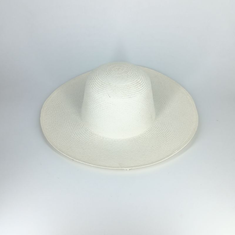 Panama Capeline - Montecristi 1 - broken white - diam: 40cm Panama Capeline - Montecristi 1 - broken white - diam: 40cm