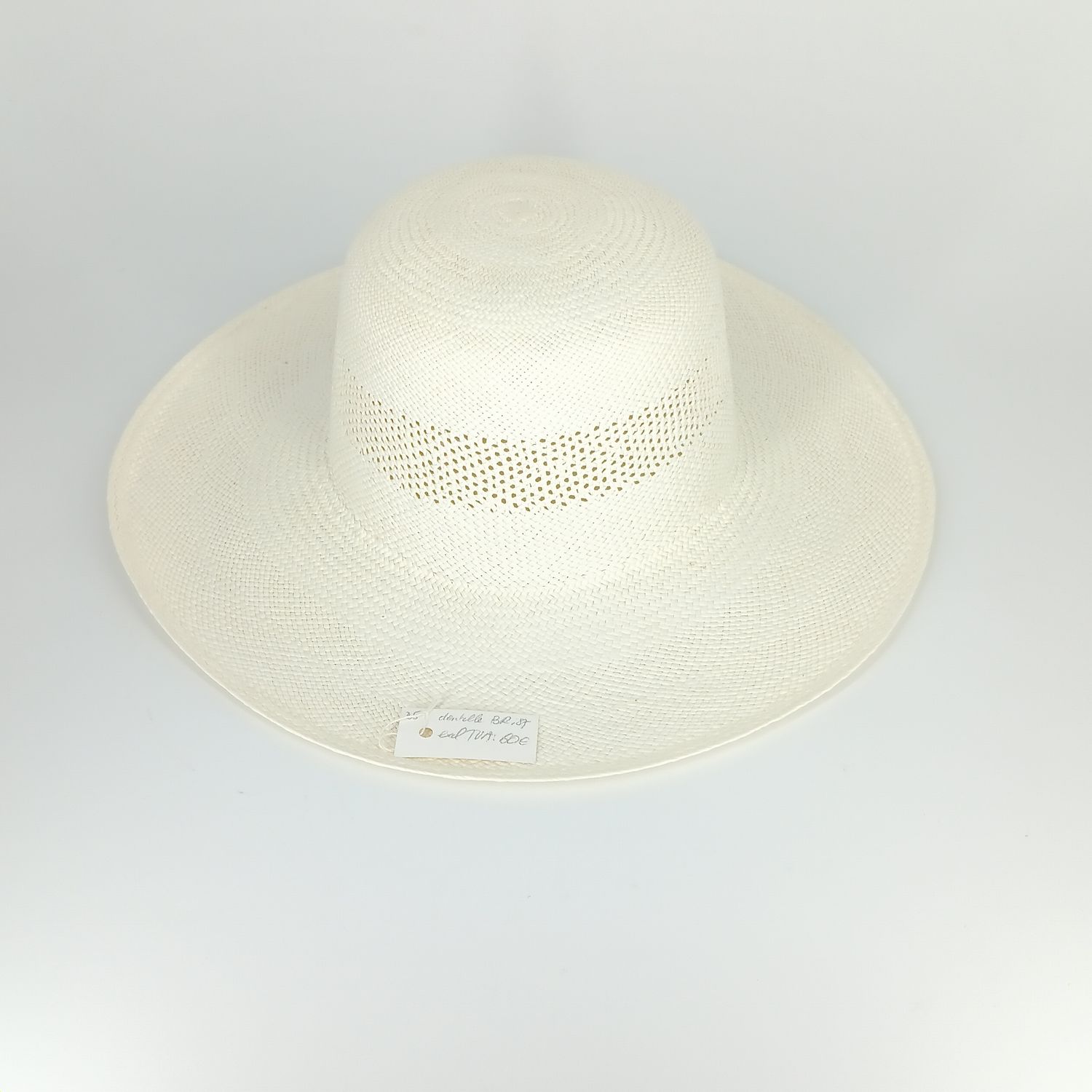 Panama Capeline - Brisa 2/3 lace - broken white - diam: 39cm