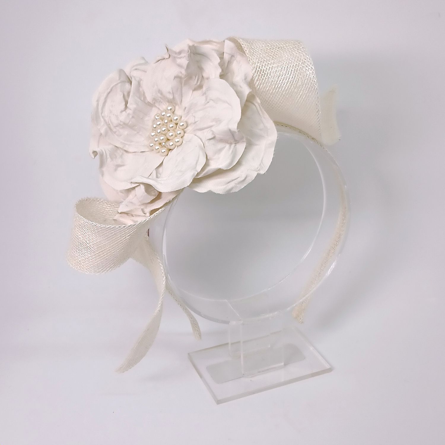 Diadeem met grote krul en bloem