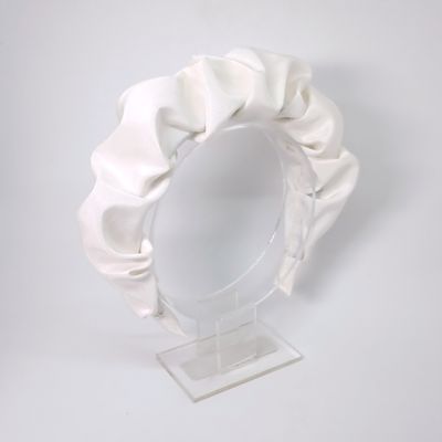 Scrunchie diadeem  - white silk