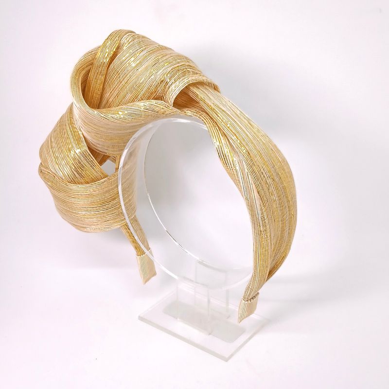 Diadeem in Abaca silk lurex goud