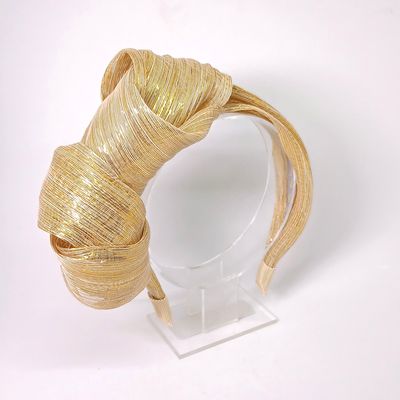 Diadeem in Abaca silk lurex goud