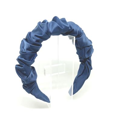 Scrunchie diadeem - demin blauw