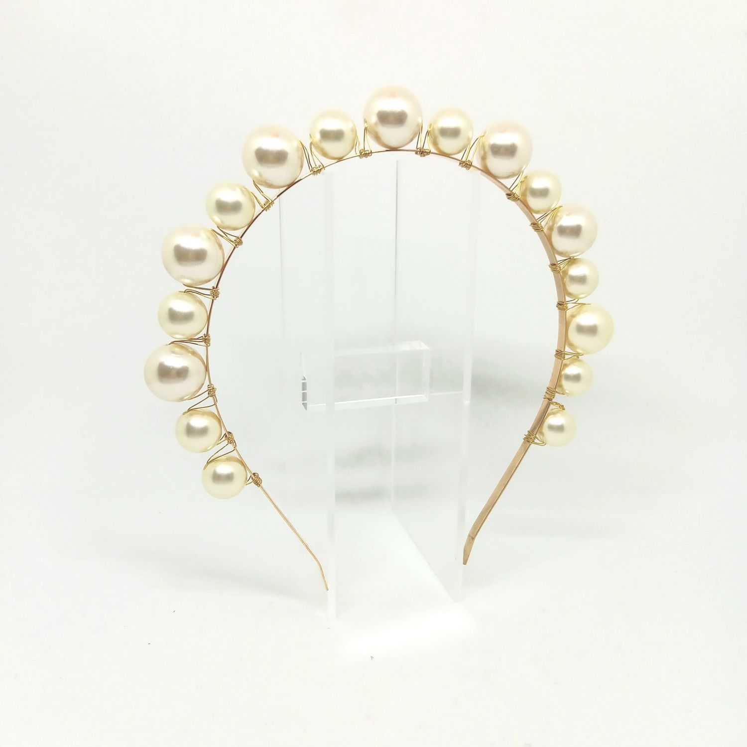 Diadeem met grote parels