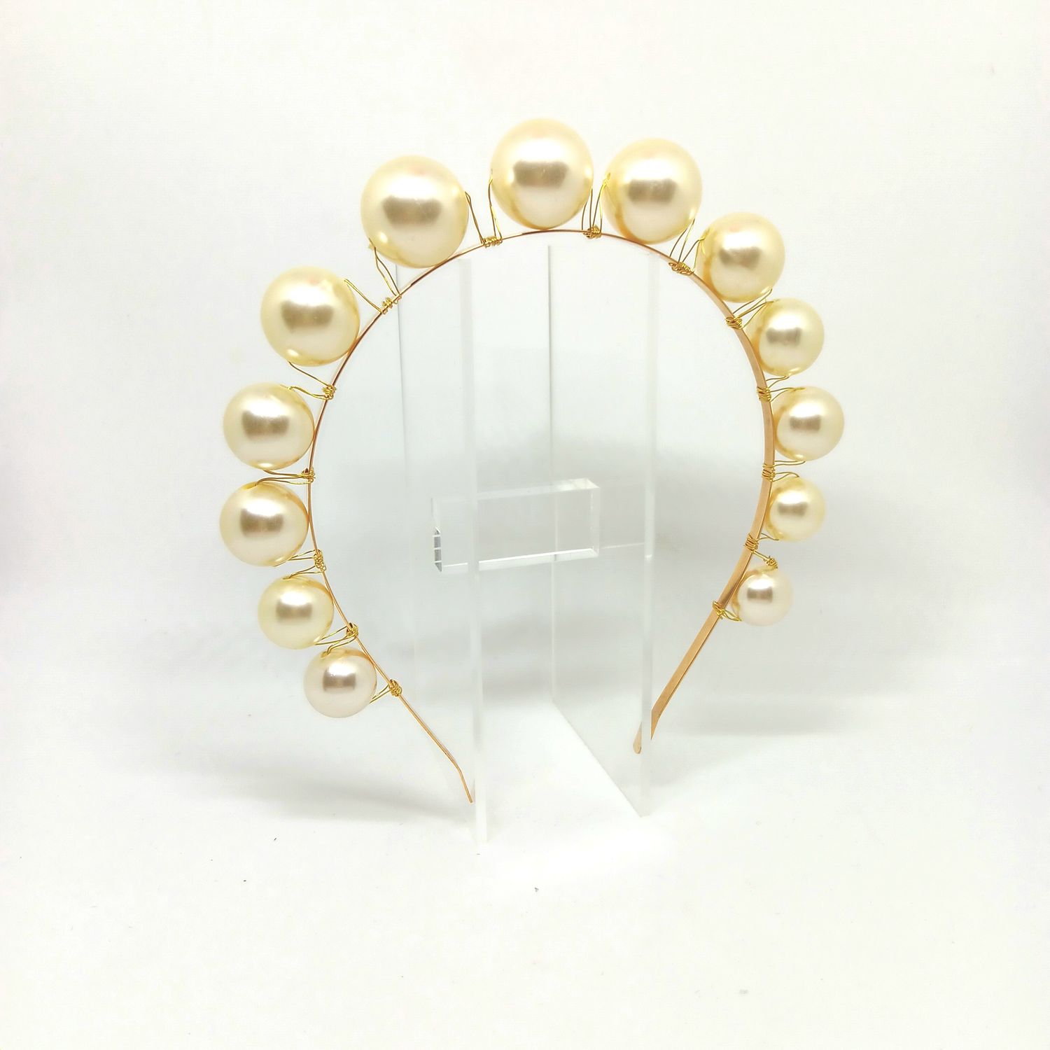 Diadeem met grote parels 4