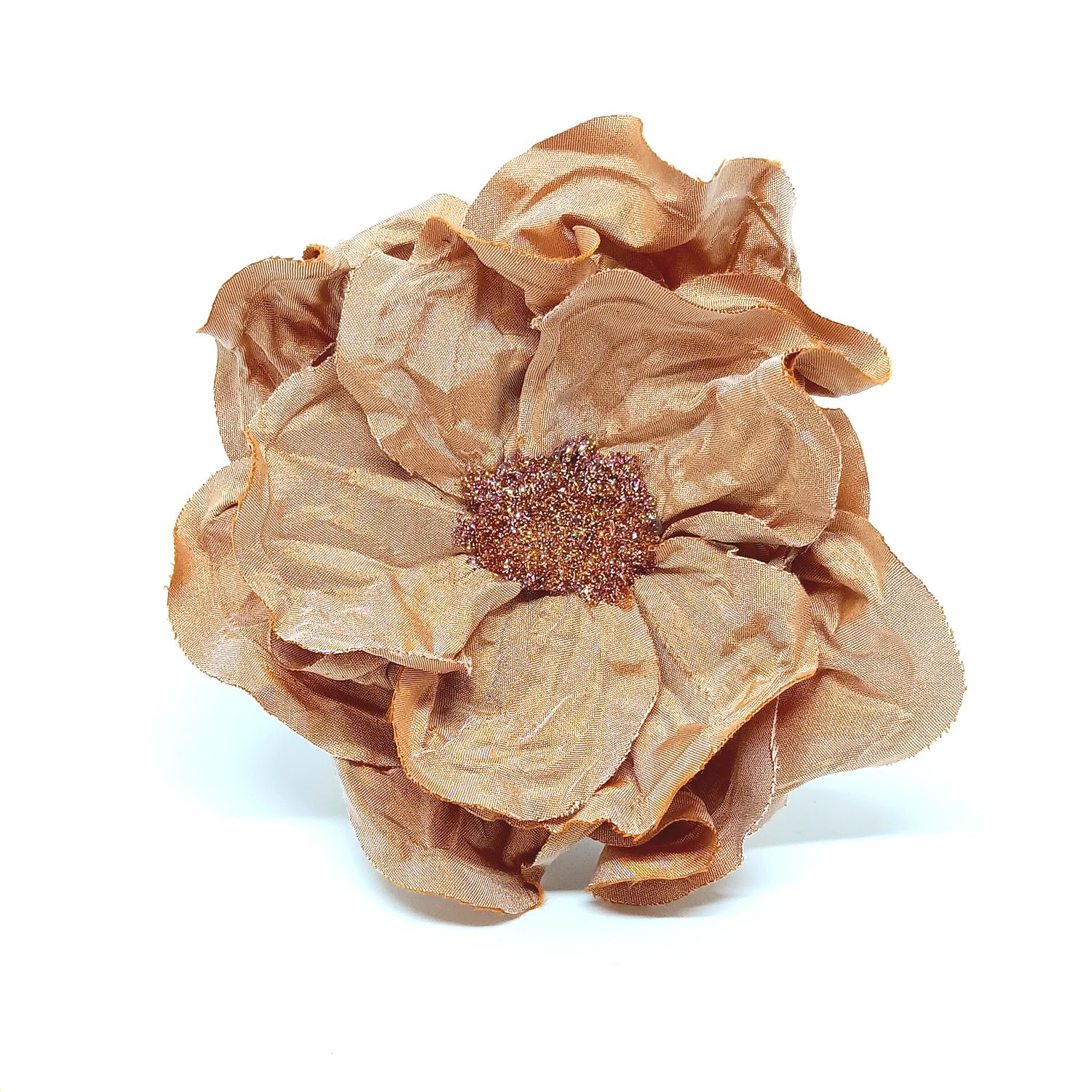 Elegante zijden bloem – Broche, Haaraccessoire &amp; Kettinghanger