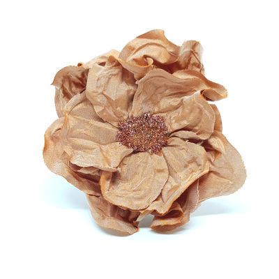 Elegante zijden bloem – Broche, Haaraccessoire &amp; Kettinghanger