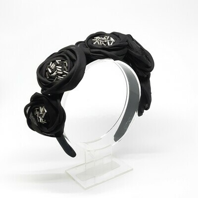 Diadeem met organdie bloemen