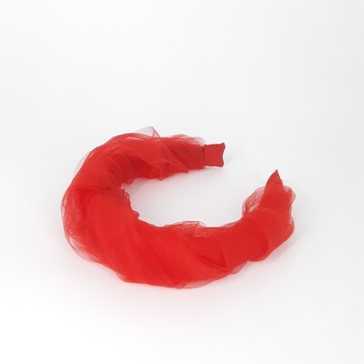 Diadeem met rode tule