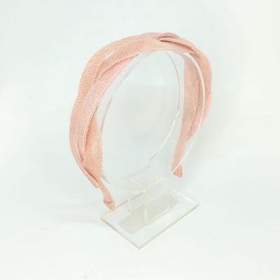 Roze Sinamay Diadeem – Couture Hoofdband