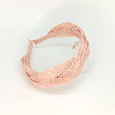 Roze Sinamay Diadeem – Couture Hoofdband
