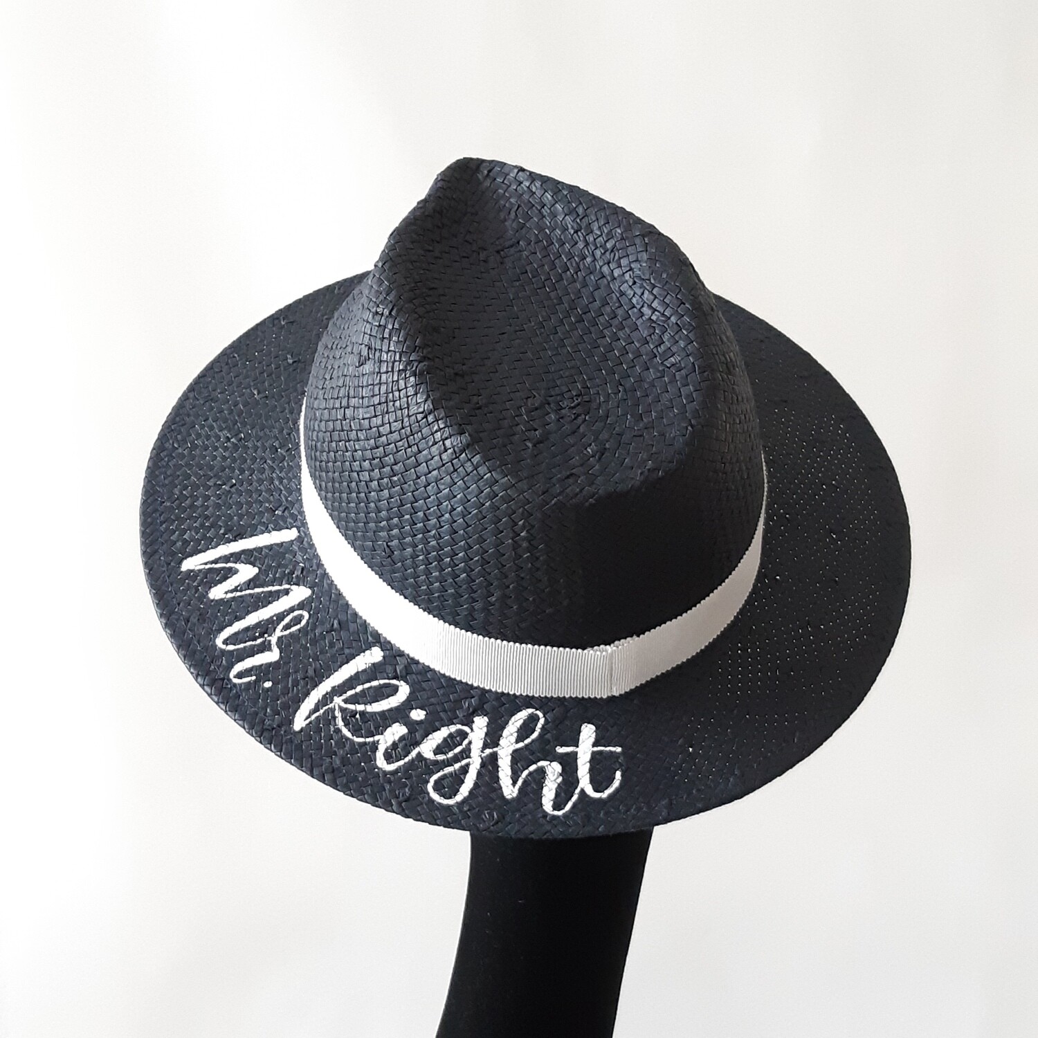 Fedora zomerhoed met quote - blauw