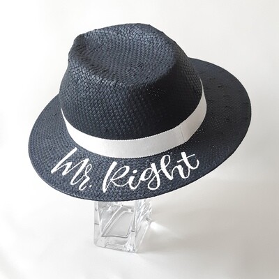 Fedora zomerhoed met quote - blauw | zonnehoed