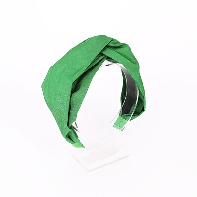 Diadeem in taft - breed - groen
