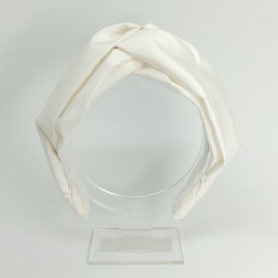 Diadeem in taft - breed - creme