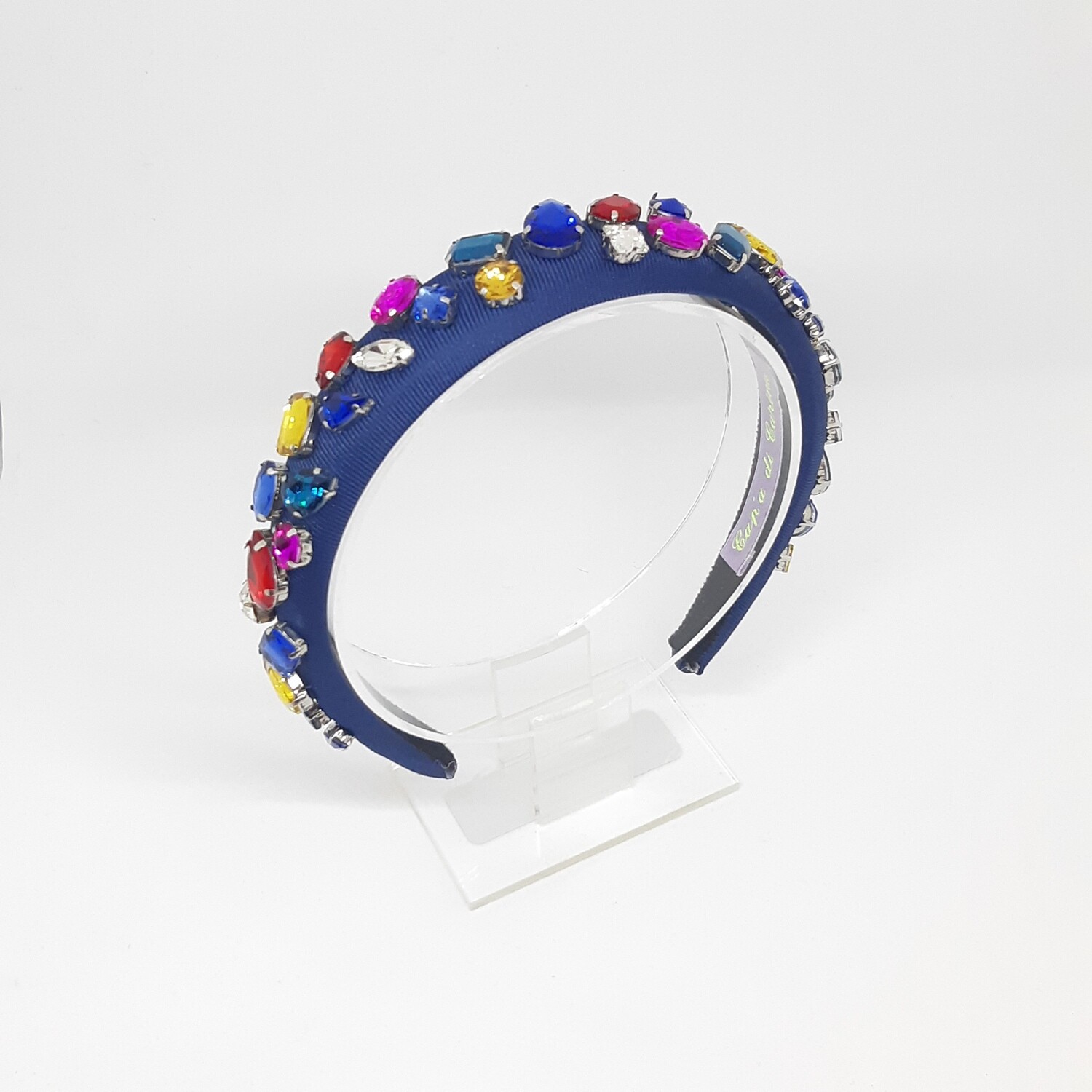 Diadeem D&amp;G-stijl met veel kleurige Swarovski kristallen 
