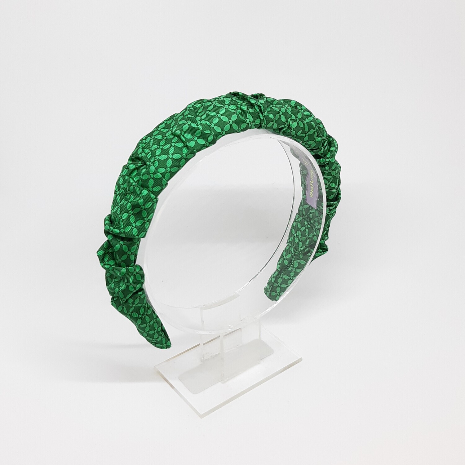Scrunchie diadeem in zijde (groen)