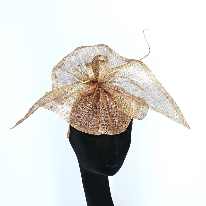 Fascinator - model Eliane - goud- L Fascinator - model Eliane - goud- L