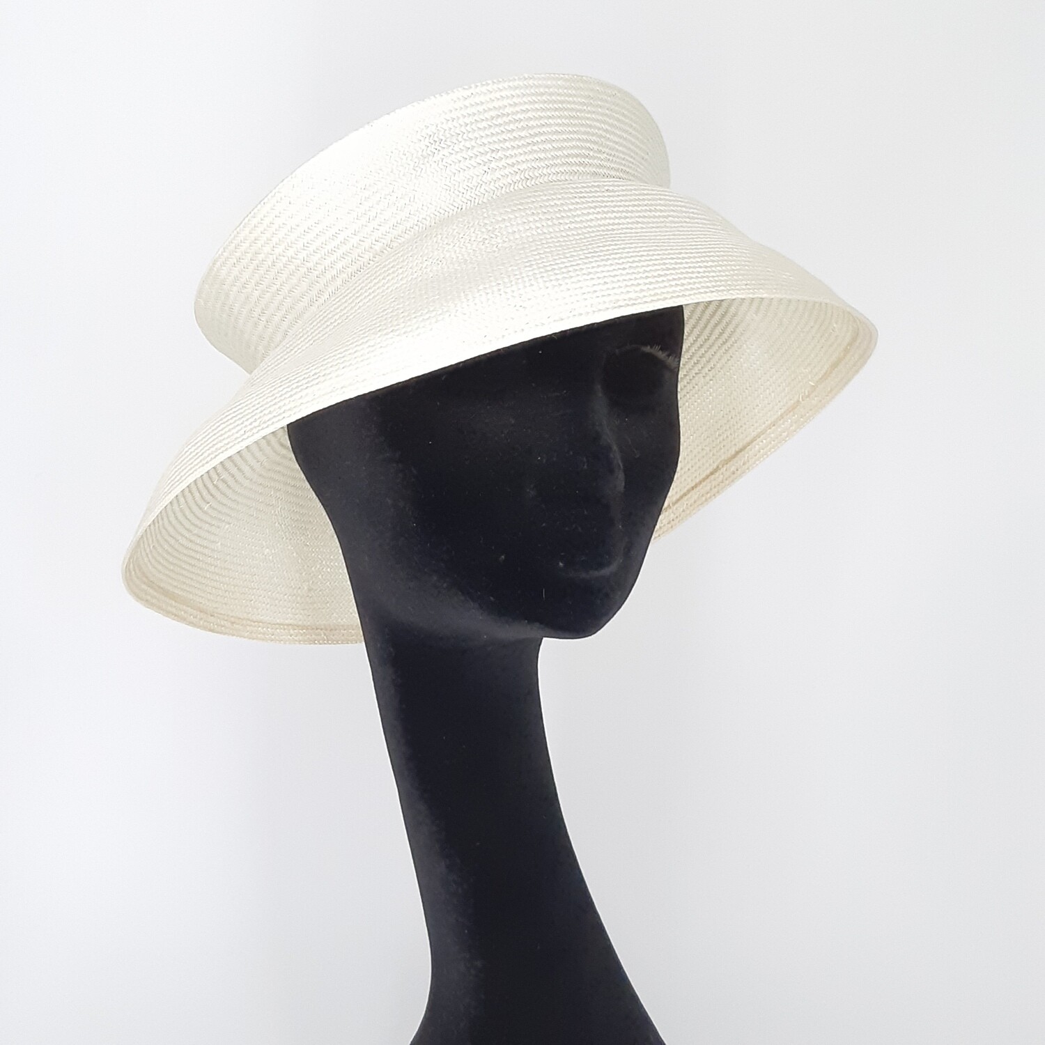 Opvouwbare stijlvolle zomerhoed  in parasisal met 1 plooi - off-white