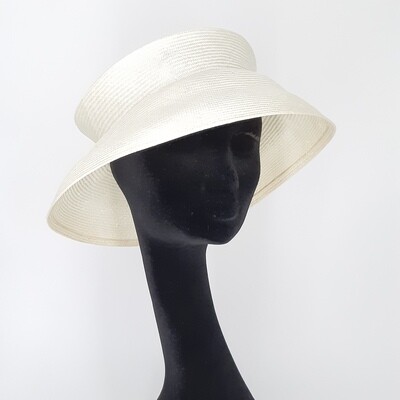 Opvouwbare stijlvolle zomerhoed in parasisal met 1 plooi - off-white Opvouwbare stijlvolle zomerhoed in parasisal met 1 plooi - off-white