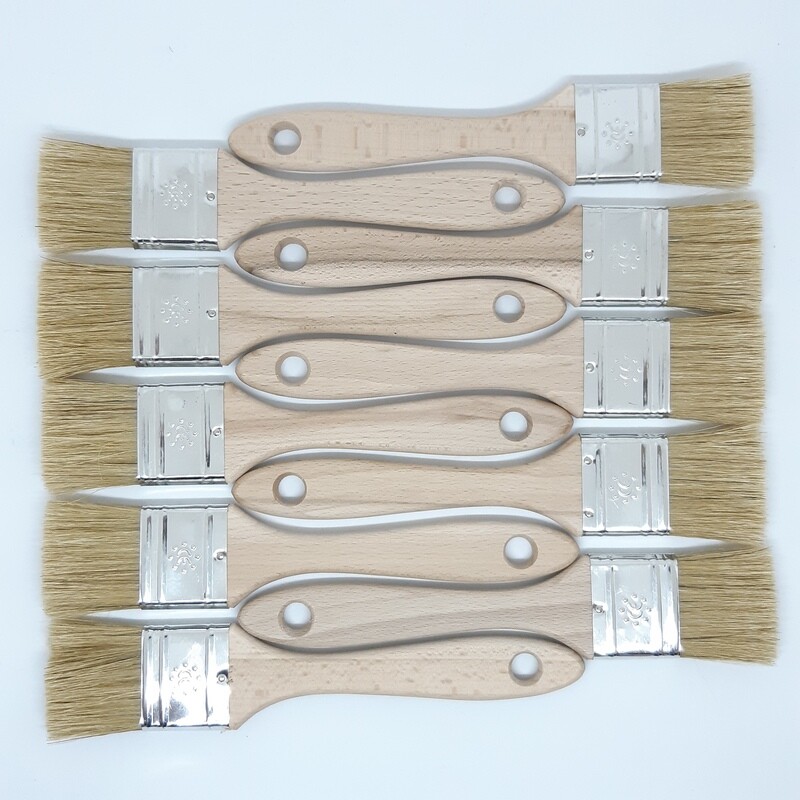 Platte borstel met natuurlijke haren 4 cm - 10 stuks