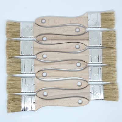 Platte borstel met natuurlijke haren 4 cm - 10 stuks
