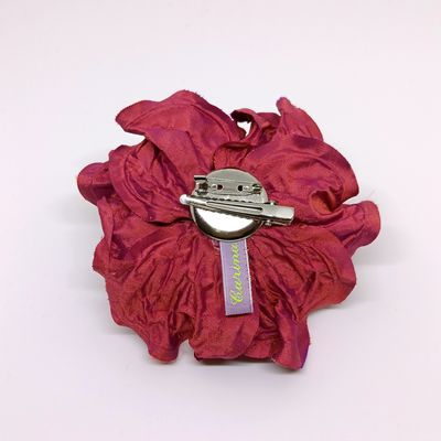 Elegante Zijde Bloem – Broche, Haaraccessoire &amp; Kettinghanger
