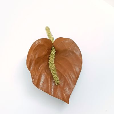 Broche - Anthurium (cognac)