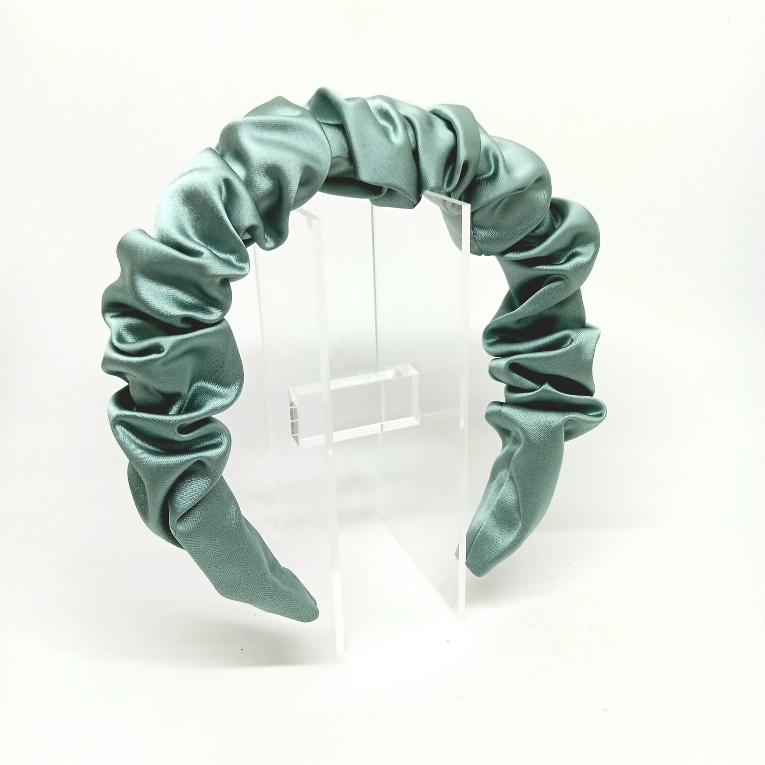 Scrunchie diadeem - oud licht blauw