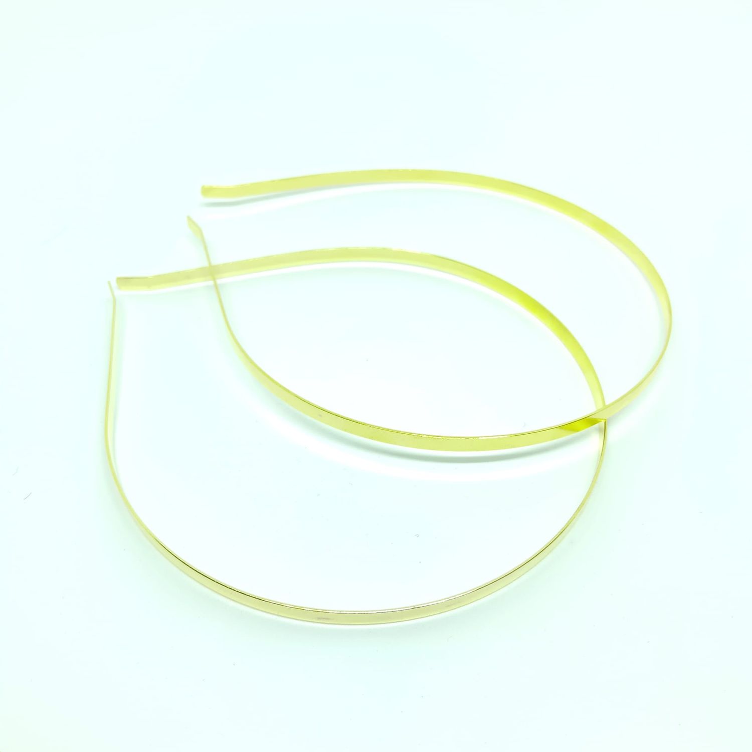 2 alicebands - metal - 5mm - 38cm - gold color