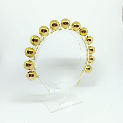Diadeem met grote goudkleurige parels Diadeem met grote goudkleurige parels